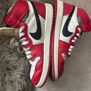 Jordan 1 Retro High red and black high top vintage shoes classic sneakers